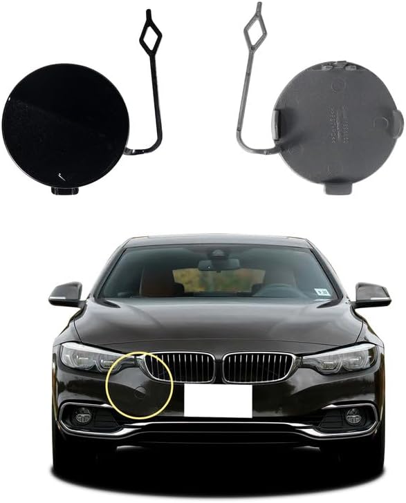 Car Front Bumper Tow Hook Cover Compatible with BMW 4 Series F32 F33 F36 428 428iX 430i 430iX 435i 435iX 440iX 2014 2015 2016 2017 2018 2019 Trailer Cover Cap 51117363392 Small Lid Towing Eye Cap
