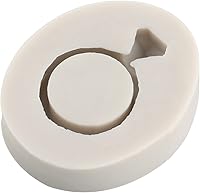 Vista 5 de Sijiangmold Molde de fondant de corazón MR MRS I DO, molde de silicona para decoración de tartas, molde de anillo de copa de vino de champán