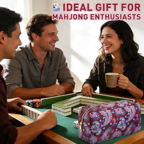 Bolsa para fichas de Mahjong con cierre 26x14x8.5 cm miniatura 5