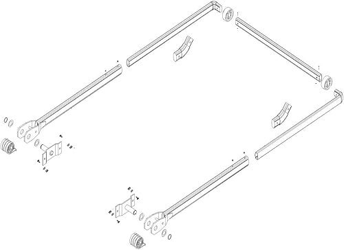 Miniatura 7 de Kit completo de brazo de lona para camión volquete de aluminio de 5 muelles. Kit completo, de pasador a pasador. Sin curvas de brazo
