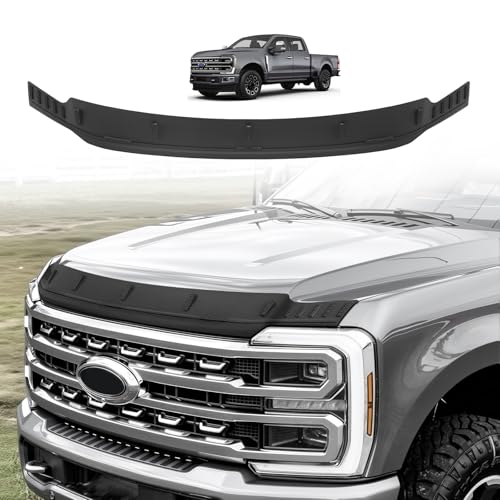 TripleAliners Hood Deflector Protector Compatible with 2023 2024 2025 2026 Ford Super Duty F250/F350/F450 Accessories Hood Protector TPE Bug Deflector Shield Replacement