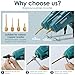 Fireproof 100W Hot Glue Gun Kit Glue Gun - MAXDONE Craft Glue Gun Full Size (Not Mini) Glue Guns Heavy Duty Hot Glue Gun with 12pcs Glue Sticks(0.43'' x 8
