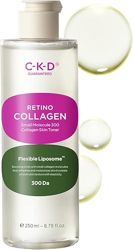CKD Retino Collagen Small Molecule 300 Tónico para la piel de colágeno, antienvejecimiento e hidratante para piel seca y áspera, tóner de apriete de