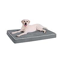KSIIA Cuccia Cane Interno Taglia Grande, 119x73x9cm, Cuccia per Cani Ortopedico, Letto per Cani Sfoderabile e Lavabile, Cuscino Cane Impermeabile, Base Antiscivolo, Grigio scuro