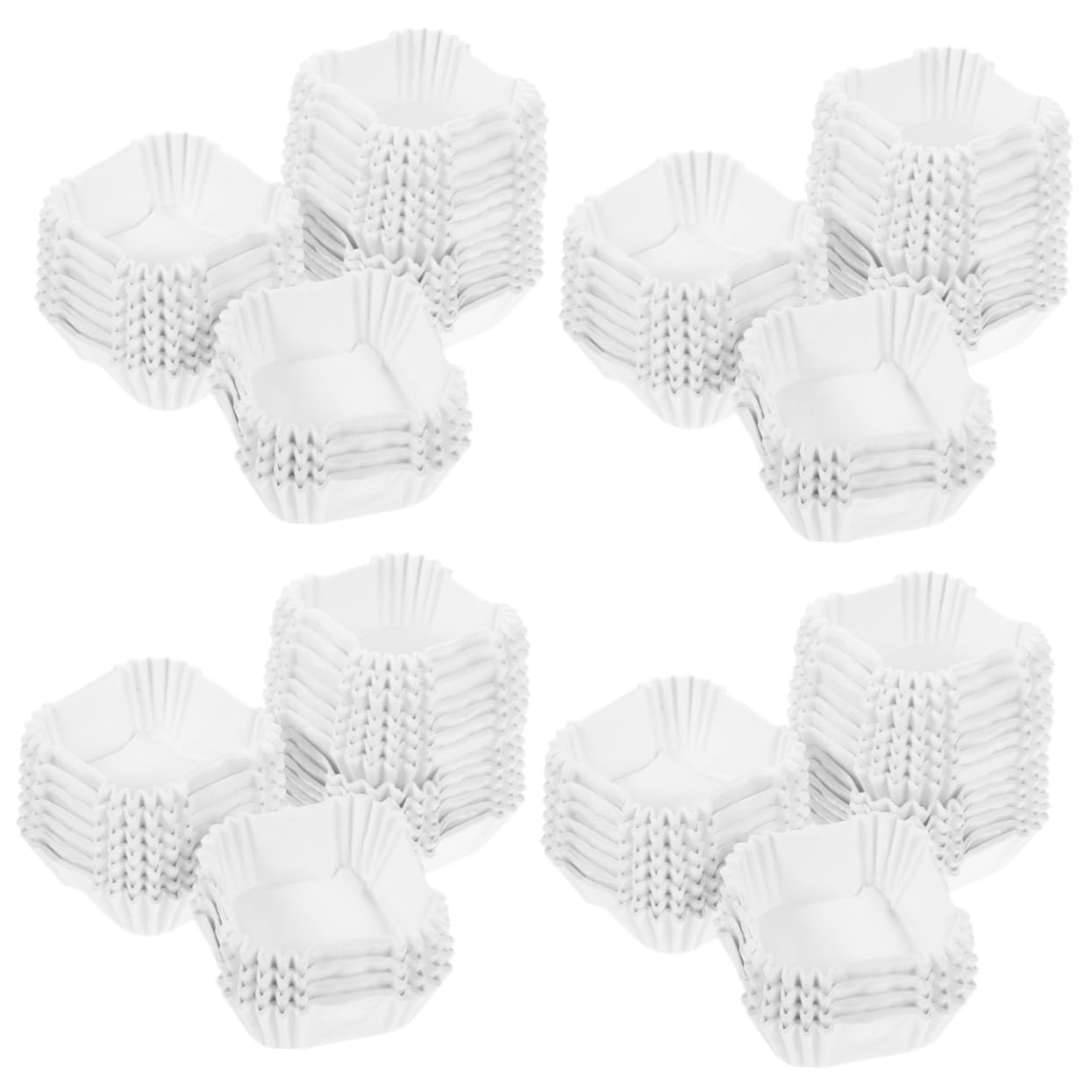 PRETYZOOM 8000 Pezzi tazze da torta fodere porta cupcake fodere per cupcake per la cottura grandi pirottini per muffin supporti per pirottini per muffin fodera per cupcake Carta bianca