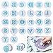 Hejo 26 PCS Molde Letras Galletas, Reutilizable Cortador Galletas Mayúscula Letras Numeros, Letras Fondant, para Boda Cumpleaños Navidad Ducha de Bebé Fiesta Tarta Decoración