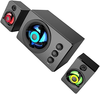 UKCOCO 1 Set Audio Desktop Speakers Portable Speaker Powered Speaker Stereo Music Player Soundbar Bass Sound Box Bass Black Wooden Sound Bar for Tv Stereo Sound Box Portable Music Player