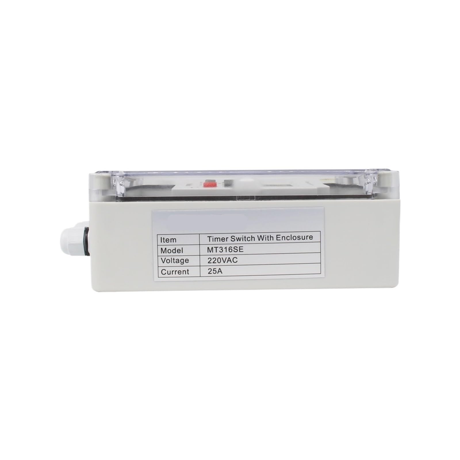 DEBLAN 220V 25A MT316SE Segundo Interruptor de Temporizador Digital programable a Prueba de Lluvia for Exteriores con IP66 a Prueba de Agua