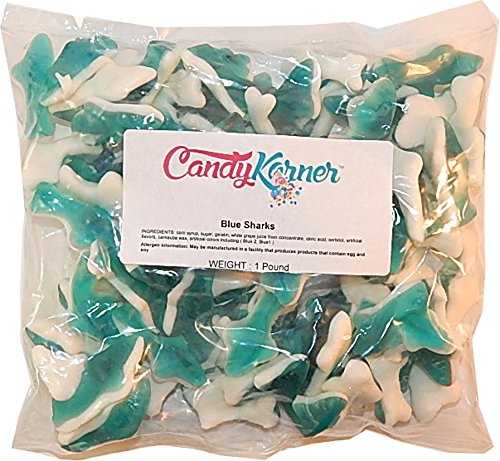 Blue Gummi Sharks 1 pound (16 OZ) miniatura 2