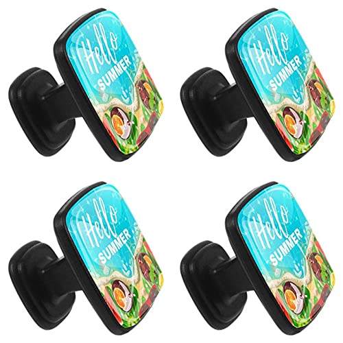 Kabinet knoppen, mooie kaart binnen schrift, deur lade dressoir keuken knop 4 pack vierkante handgrepen kristal glas… - Afbeelding 3