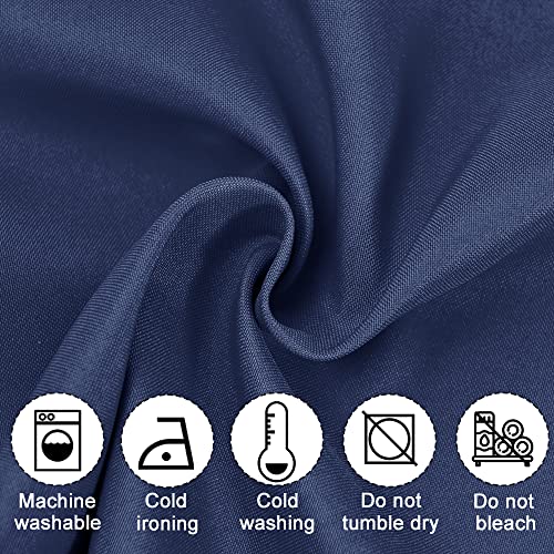 Jiuzhen Valance Curtains For Kitchen Window Valances For Living Room/Basement Window Curtains Bathroom Thermal Insulated Short Rod Pocket Curtain Panels, Navy,60 X 18 Inches,1 Panel #TOP6