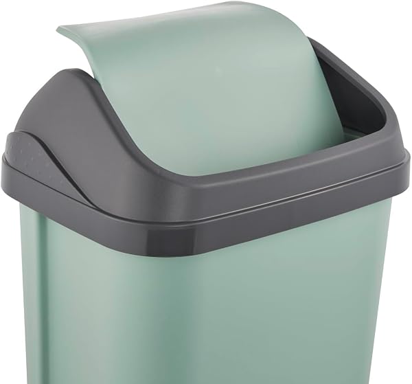 keeeper Mülleimer mit Schwingdeckel, 25 l, 33,5 x 25,5 x 53,5 cm, Swantje, Grün (Nordic Green) - 4