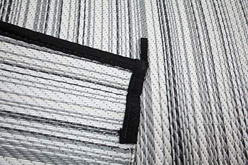 SMART DESIGN MAT SMM006 Reversible Outdoor/Indoor Plastic Rugs - Easy to Clean and Carry, Perfect for Picnics, Cookouts, Camping, and The Beach-(Grey,8x10 - Image 3