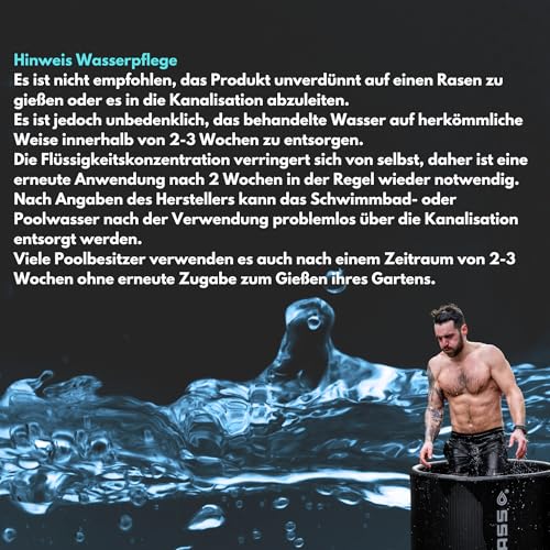 Eisfass® Wasserpflege ohne Chlor 500ml für Mini Pool - Planschbecken - Eispool zum Eisbaden Sehr geringer...