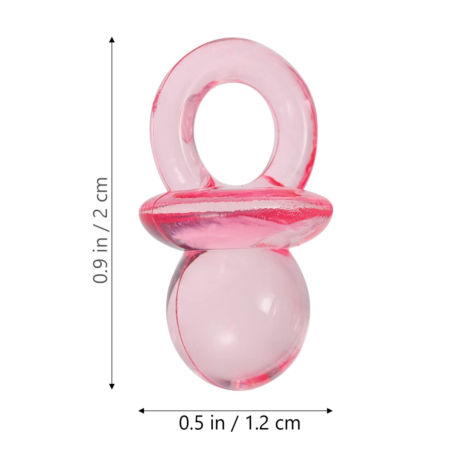 BESPORTBLE 100pcs Acrylic Mini Pacifiers Baby Shower Decorations Shower Favors for Boy Girl