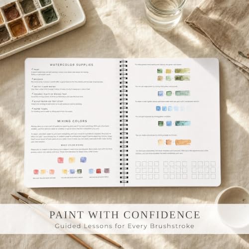 Image of Beautiful Watercolor Book for Beginners - Guided Watercolor Painting Workbook w 10 National Park Designs on Premium Paper - Relaxing Watercolor Activity Book for Adults & Perfect Art Gift for Women