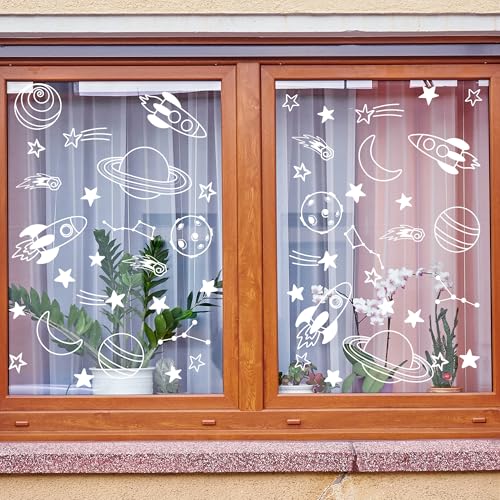 Vinilo decorativo de pared espacio exterior con planetas y estrellas miniatura 4