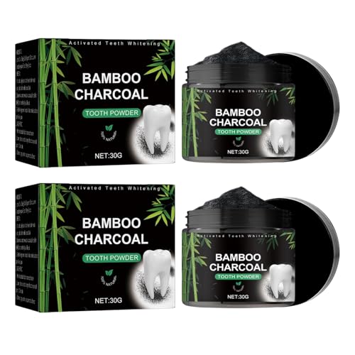 30g*2 Blanqueamiento Con Carbón Activado, Pasta De Dientes Blanqueante Natural, Pasta De Dientes De Carbón Activado, Eliminación Eficaz De Las Manchas Dentales,Tooth Powder