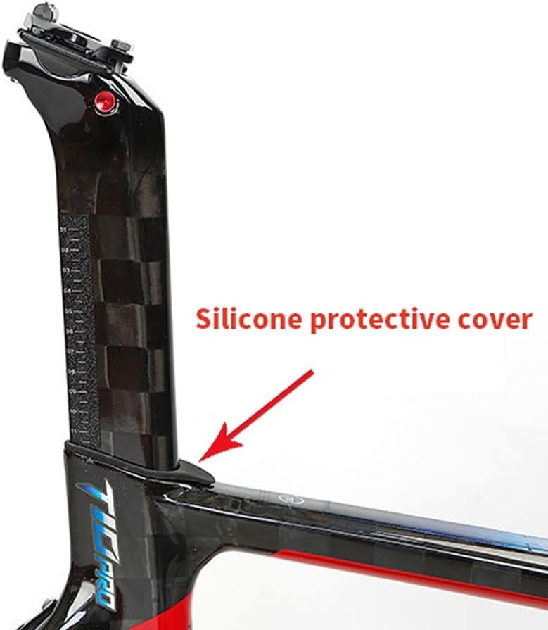 C Brake Road Bike Frameset Lightweight Carbon Racing Frame 46/48/50/52/54cm Internal Routing Wind-Breaking Frame QR 100/130mm(Yellow,50CM)