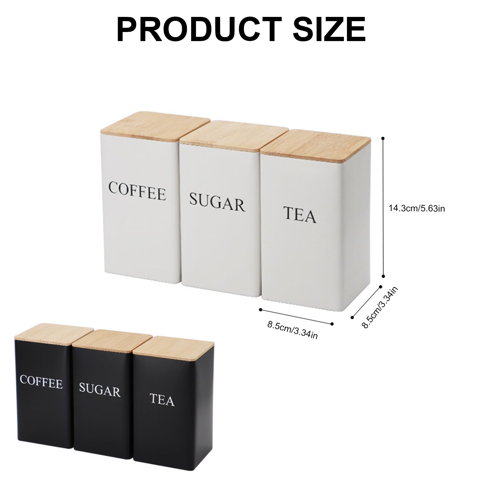 Behälter für Kaffee, Tee, Zucker, mit großem Fassungsvermögen, Lebensmittelkonservierungsbehälter, Heimdekoration, Zubehör