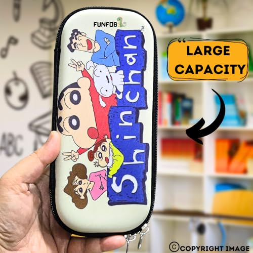 Image of Funfob Polyester Shinchan Pencil Case for School & College | Shinchan, Multicolor