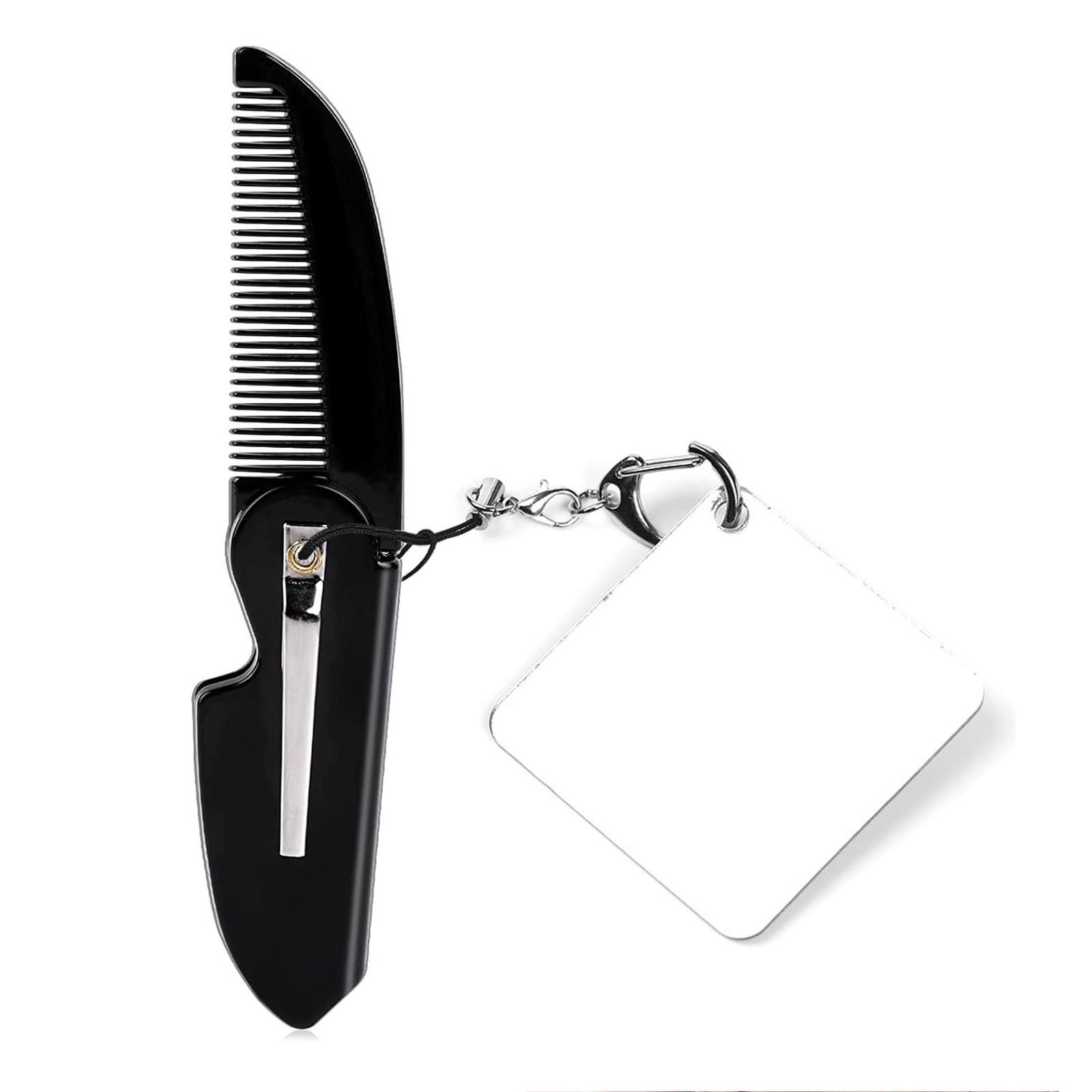 Multifunctional Folding Pocket Comb With Small Anti-Static Hair Beard Care Comb Mustache Styling