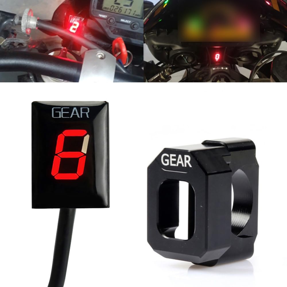 Ganganzeiger Wasserdichtes 1-6 Gang LED Digital für Suzuki DL650 XT GSX1300R Hayabusa GSX-R 600 750 1300R 250R GSF600 SV650 VL800 VL1500