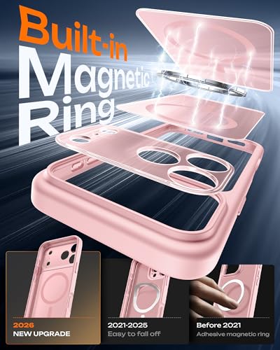 Image of TOCOL for iPhone 17 Pro Max Case, Compatible with Magsafe Charger, Full Camera Protection, Translucent Matte for iPhone 17 Pro Max Phone Case 6.9 inch (Light Pink)
