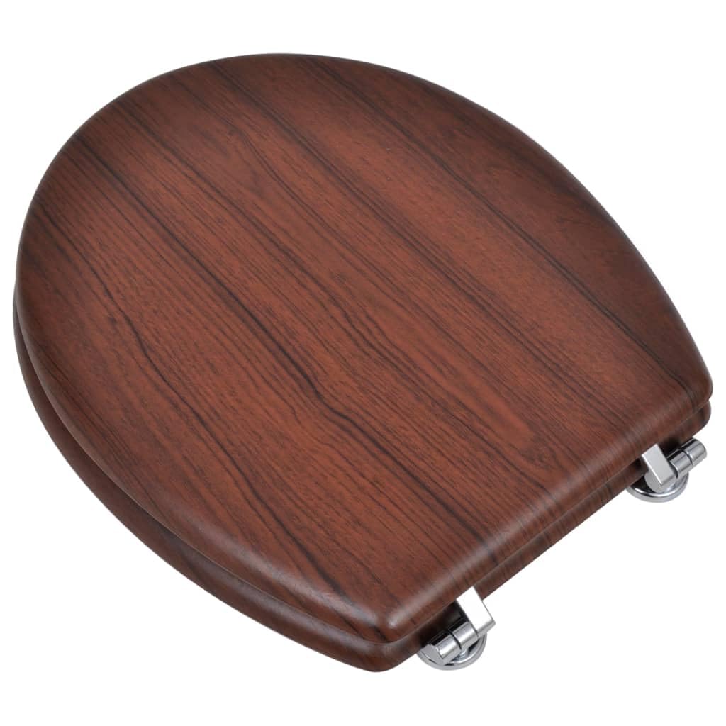 Sedili WC con coperchi 2 pezzi MDF Marrone 02_0002946