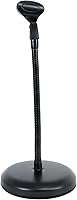 Vista 2 de Rockville RDMS7 Soporte de micrófono de escritorio con cuello de cisne de 11.8 pulgadas, base pesada, clip de micrófono, adaptador de cámara web