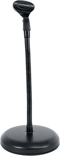 Miniatura 2 de Rockville RDMS7 Soporte de micrófono de escritorio con cuello de cisne de 11.8 pulgadas, base pesada, clip de micrófono, adaptador de cámara web,