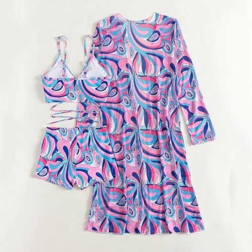 Image of SSoShHub Babydoll Lingerie Bodysuit Swimwear Mini Chemise Mesh Wedding Robe with Bikini Nightie Bridal Nightdress with Bra, Panty and Robe 3 Piece Set