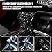 HQRNYP Bling Auto Gear Shift Knob Cover, Car Shifter Cover, Sparkly Crystal Rhinestones Gear Shift Knob Cover for Women Girls, PU Leather Shift Gear Cover with Bling Accessories Fit Cars (Black)