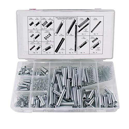HFS(R) Kit d'assortiment de ressort métallique en acier 20 Différentes tailles pour la réparation & DIY