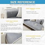 LINGKY Couch Überzug, Sofa Überzug 1/2/3/4 Sitzer L Form Sofa Cover Sofabezug Ecksofa, Sofadecken Für Sitzfläche, Sofaschoner rutschfest, Universelle Sofa Überwurf (Grau,70x70cm/Quadrat)