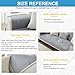 LINGKY Couch Überzug, Sofa Überzug 1/2/3/4 Sitzer L Form Sofa Cover Sofabezug Ecksofa, Sofadecken Für Sitzfläche, Sofaschoner rutschfest, Universelle Sofa Überwurf (Grau,70x70cm/Quadrat)
