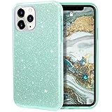 MILPROX iPhone 11 Pro Case, Bling Sparkly Glitter Luxury Shiny Spark Shell, Protective 3 Layer Hybrid Anti-Slick Slim Soft Cover for iPhone 11 Pro 5.8 inch (2019) -Green