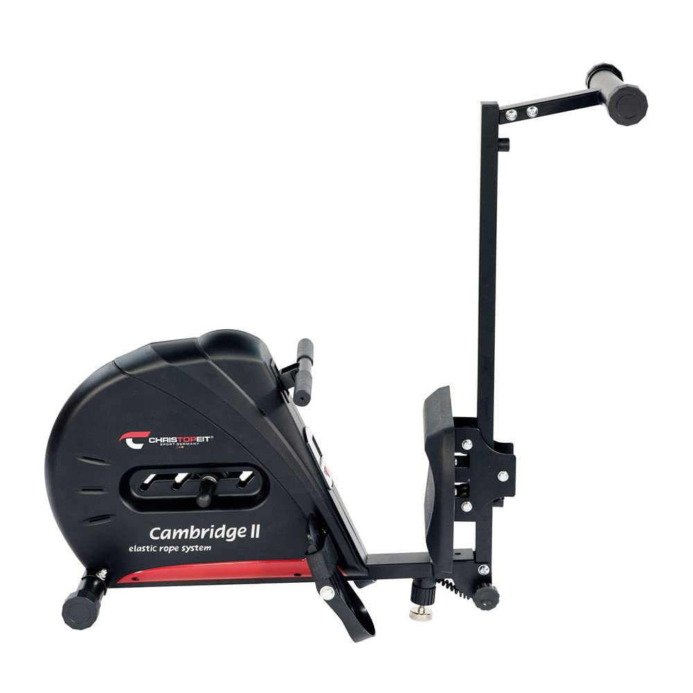 Christopeit Rudergerät Cambridge II/RW1000 Black Edition – Gepolsterter Komfortsitz, Klappbar, platzsparend, bis 120 kg