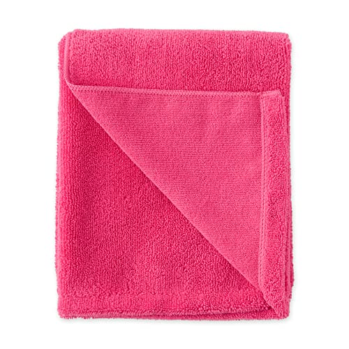 Image of Bone Dry Pet Grooming Microfiber Towel, Embroidered Collection, X-Large,41x23.5, Raspberry Sorbet