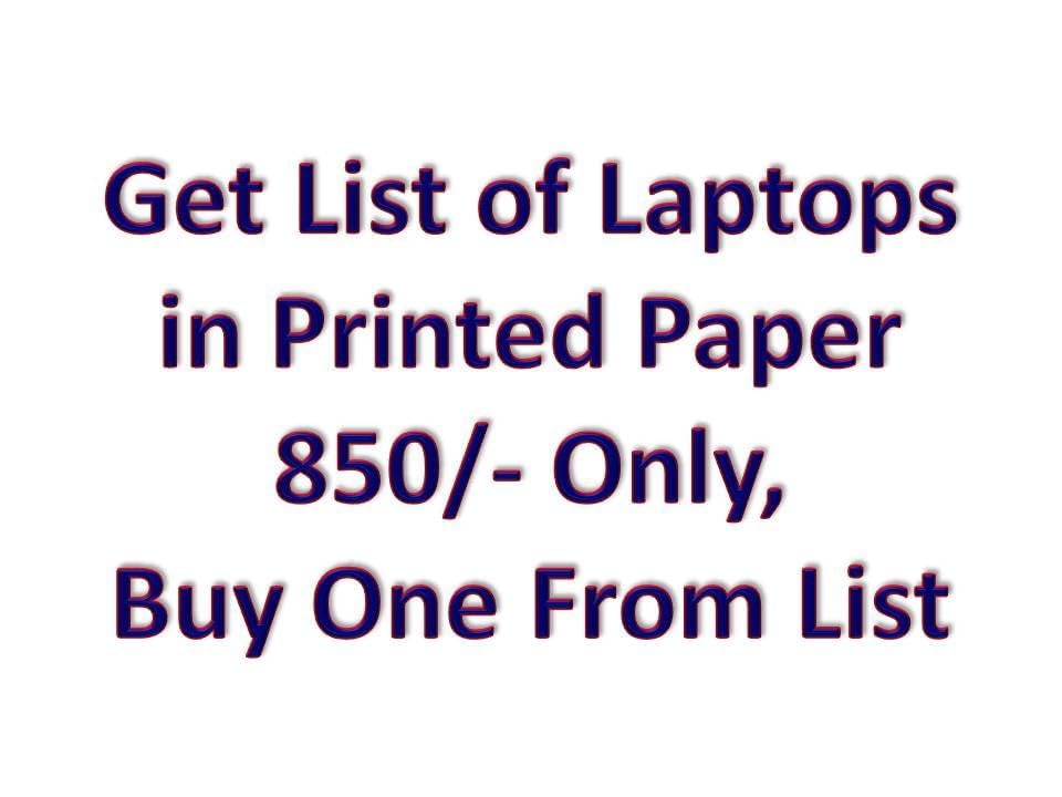 Image of Laptop 65% Discount, Get Brochure or Booklet Paper in Details, A1B, | Get 1 Sesame Hair Oil Free, 200ml (Buy Now, Including Courier Charges)