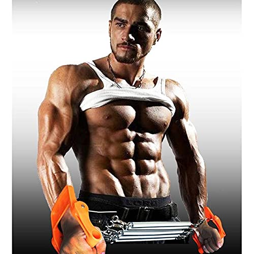 Multifunktionaler Feder-Fitnessspanner, Armkraftgerät, Brust-Expander-Training, Brustmuskeltrainingsgeräte, Heimsport-Zugfeder für Männer (Farbe: C)