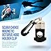 Scuba Diving Magnetic Regulator Octopus Hose Holder Clip (Silver)