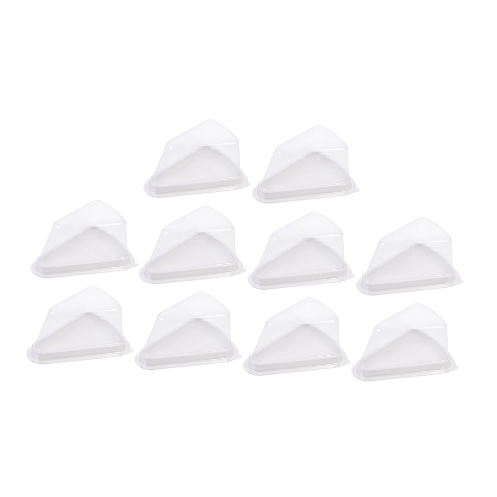 Garneck 50pcs Triangle Cake Boxes Cake Slice Storage Containers Plastic Cake Carriers Triangle