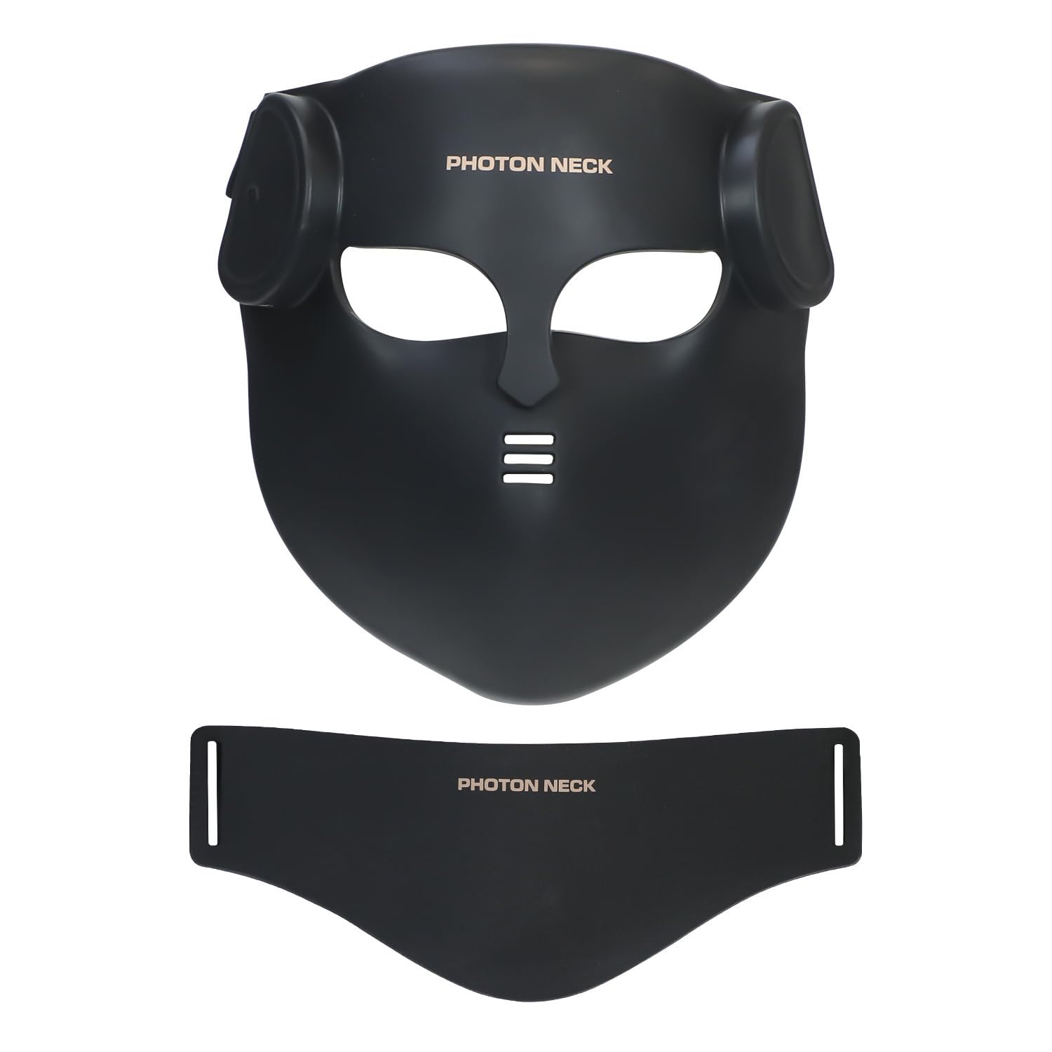 Elitzia LED-Lichttherapie-Maske Gesicht & Hals Infrarot Therapie Maske | 400 LED-Perlen, 8 Farben Licht, 3 Energiestufen, einstellbare Zeit, langer Akku, leicht, Hellt matte Haut auf Schwarz