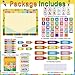 Colorful Crayon Calendar Bulletin Board Set Crayons CTP Bulletin Board Calendar Seasons Weather Chart Crayon Classroom Decors with Season Weather and Days of the Week Chart for Back to School Supplies