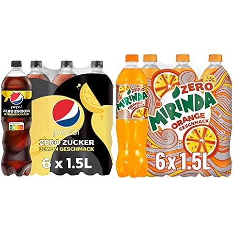 Pepsi Zero Zucker Lemon, EINWEG & Mirinda Light, Das Original in Orange Light Cover
