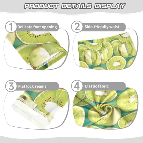 Green Kiwi Lime Oil Painting Girls Legging Casual High Waisted Yoga Pants Sports3