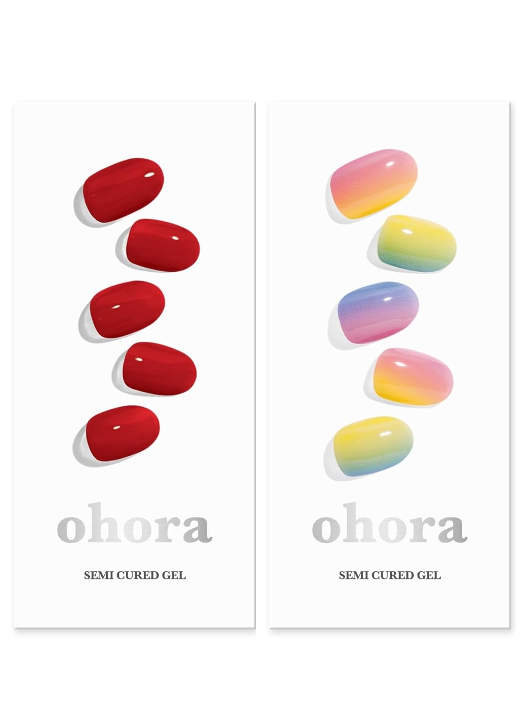 ohora Semi Cured Gel Nail Set of 2 (N Addict & N Pastel) - Professional Salon-Quality Nail Care