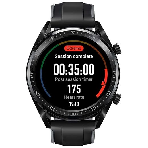 HUAWEI Watch GT Smartwatch, Touchscreen 1.39", Bluetooth 4.2, Impermeabile 5 ATM, GPS, TruSeen 3.0 Monitoraggio della Frequenza Cardiaca, Nero (Graphite Black), 46 mm