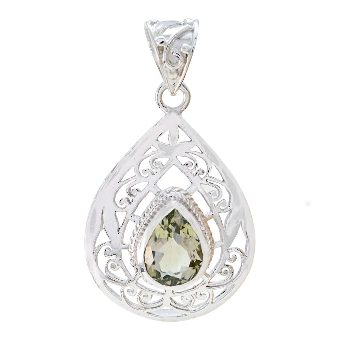 Pendentif en argent avec améthyste verte pour style quotidien - 7